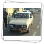 NOLEGGIO ALFA ROMEO GIALIA 1300 SUPER (utilizzata come comparsa nella pubblicita' del caffe' motta)