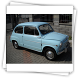 NOLEGGIO FIAT 600 D (utilizzata come comparsa nella famosa fiction IL COMMISSARIO NARDONE)