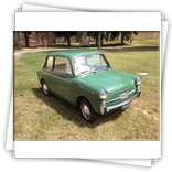 NOLEGGIO FIAT BIANCHINA VERDE (utilizzata come comparsa nella pubblicita' del caffe' motta)